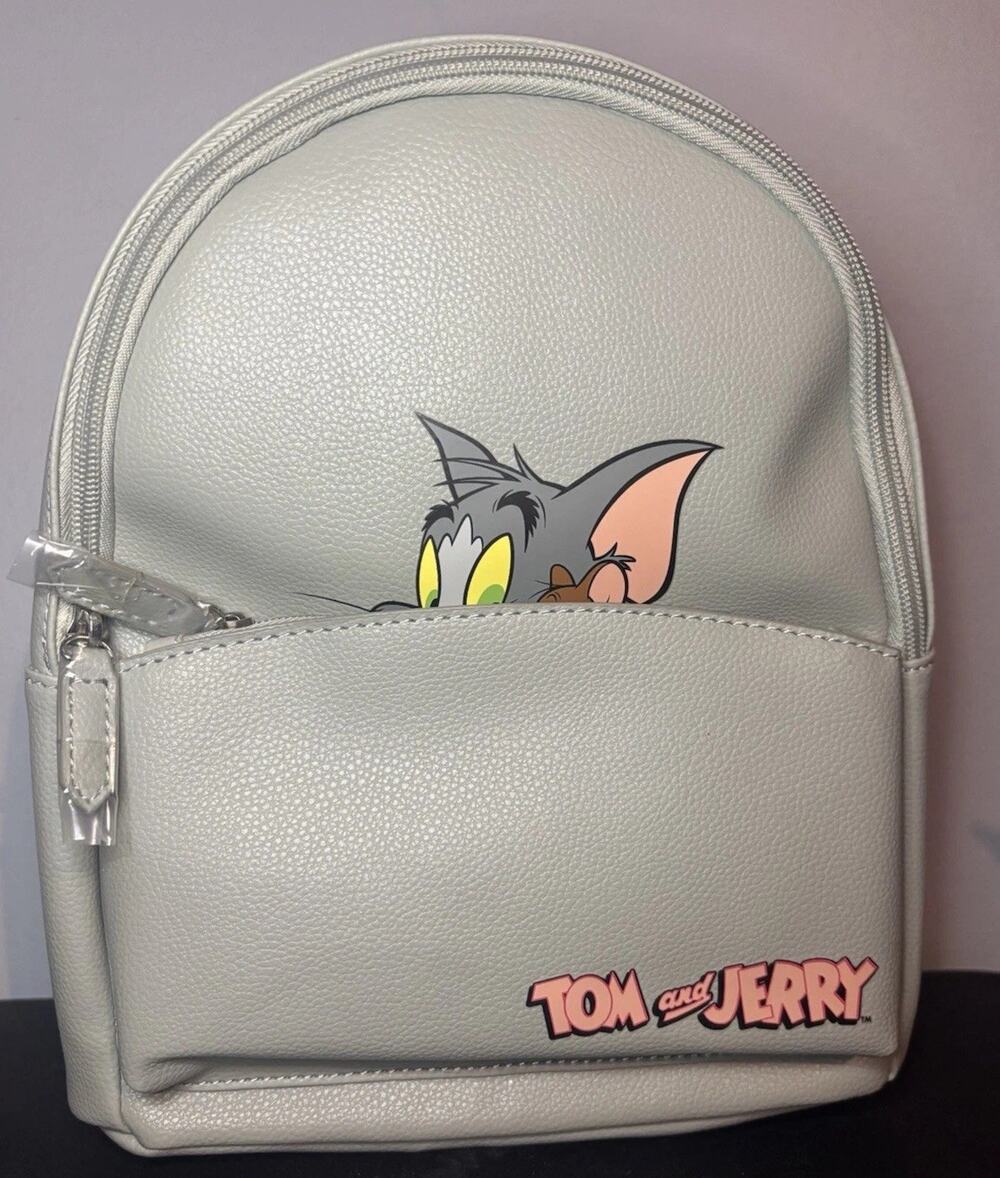 Tom and Jerry Grey Danielle Nicole Mini Backpack New with Tags
